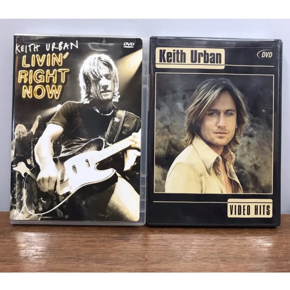 Lot of 2 Keith Urban DVD Livin' Right Now and Video Hits - 2hrs 7 mins total run